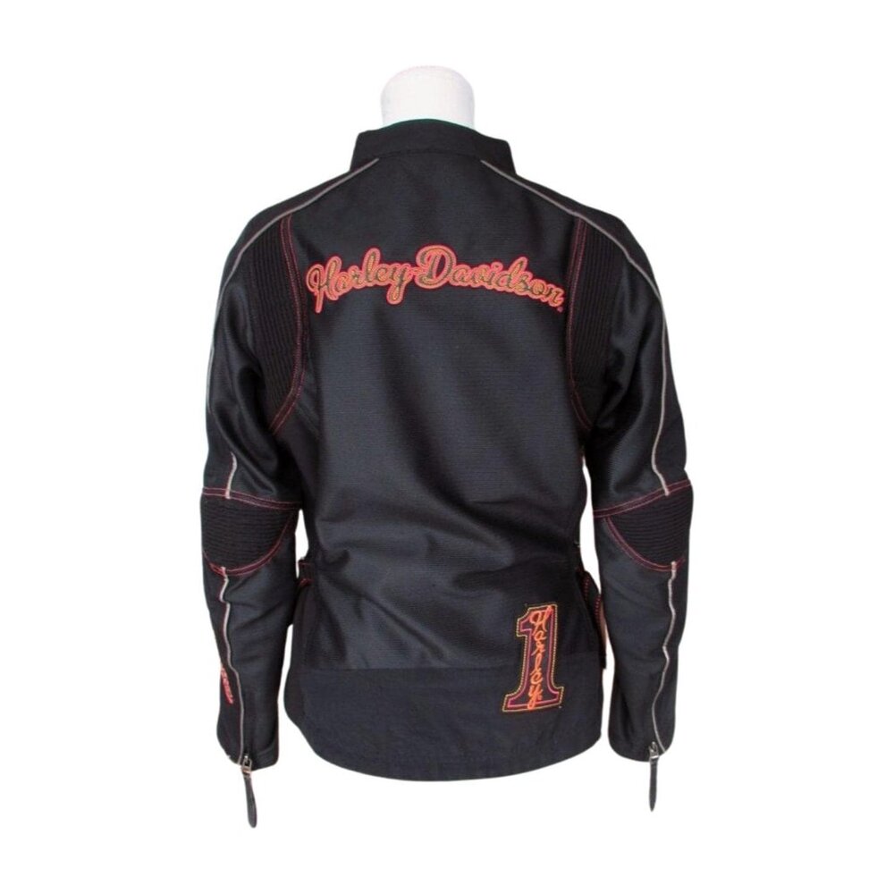 Rare Harley-Davidson Women’s Mesh Riding Jacket – Black/Hot Pink – Size M